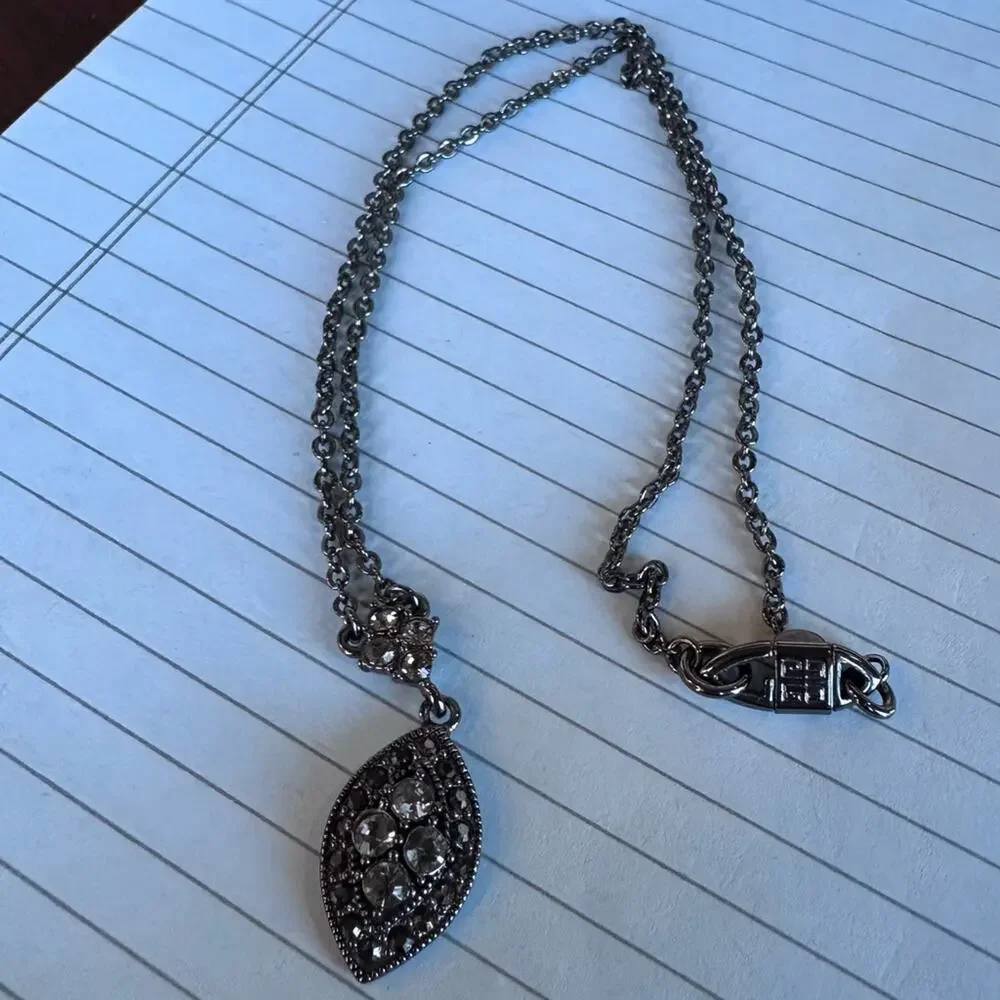 Givenchy - Night Star Rhinestone and Marcasite Necklace, black and rhodium - Picture 7 of 7